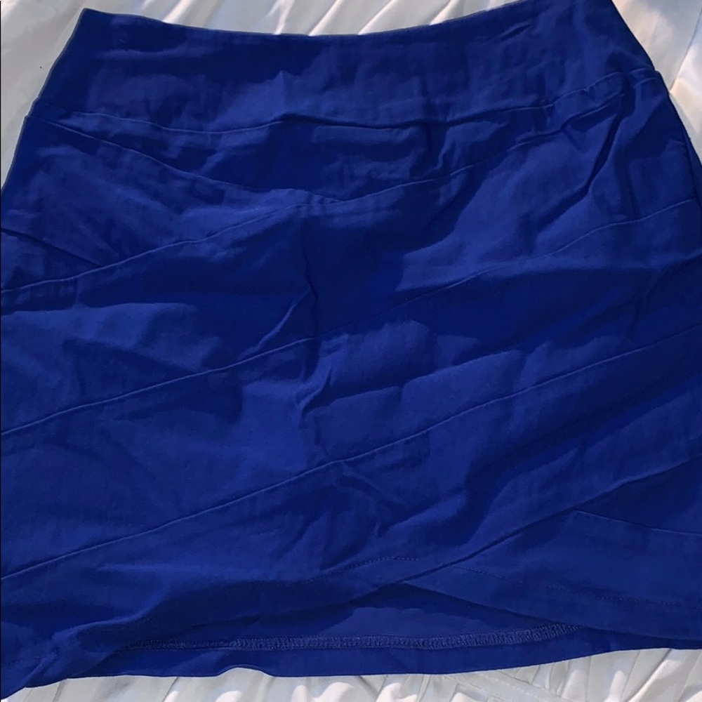 Blue mini pencil skirt